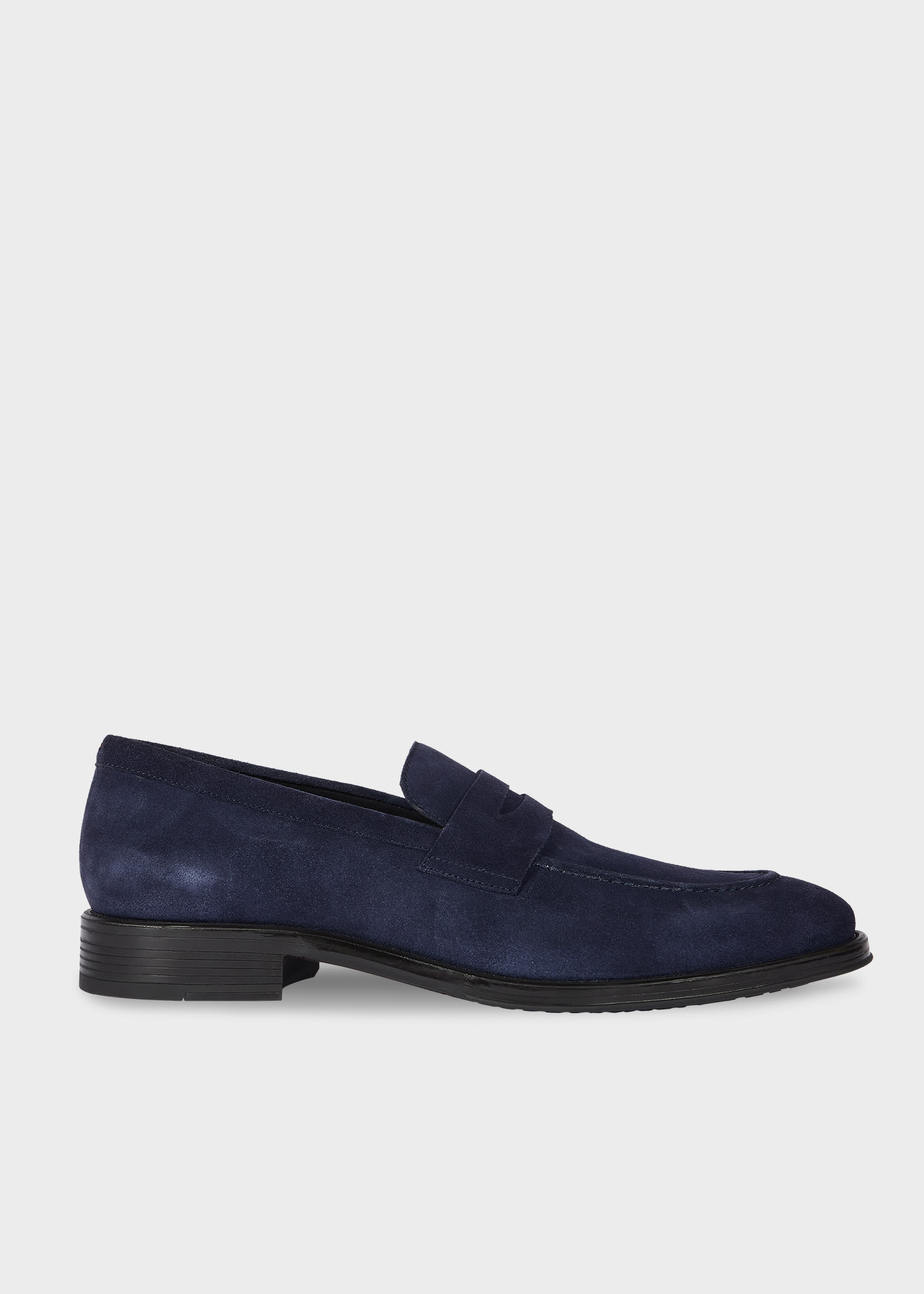 Ps By Paul Smith Navy Suede 'pierce' Loafers Blue In Blue