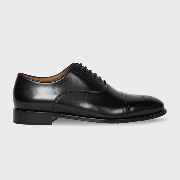 Ps By Paul Smith Black Leather 'philip' Shoes In Black