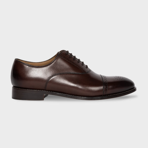 Ps By Paul Smith Brown Leather 'philip' Shoes In Brown