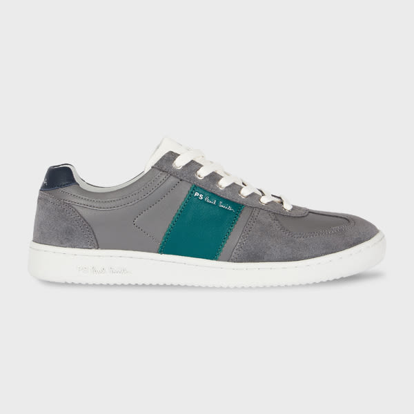 PS Paul Smith Grey Leather 'Roberto' Trainers