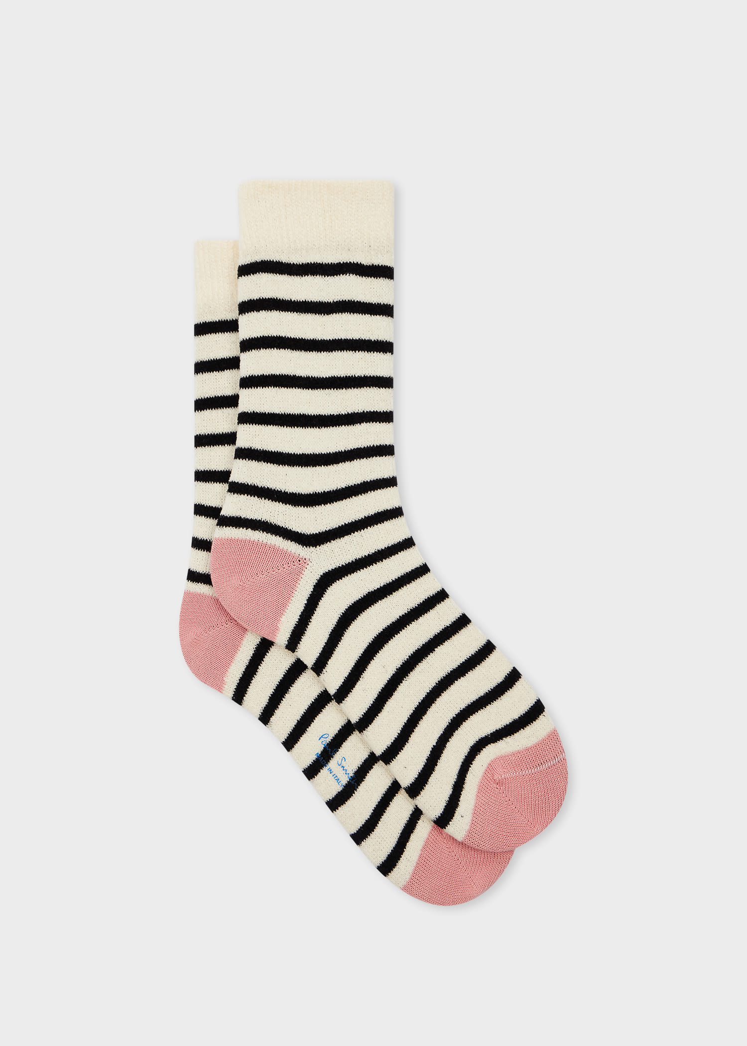 Paul Smith Women's Cream Stripe Socks White