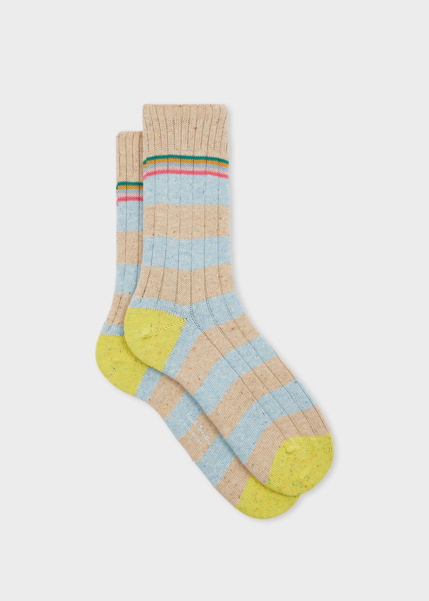 Paul Smith Women's Cotton-blend 'swirl' Socks White In Multi