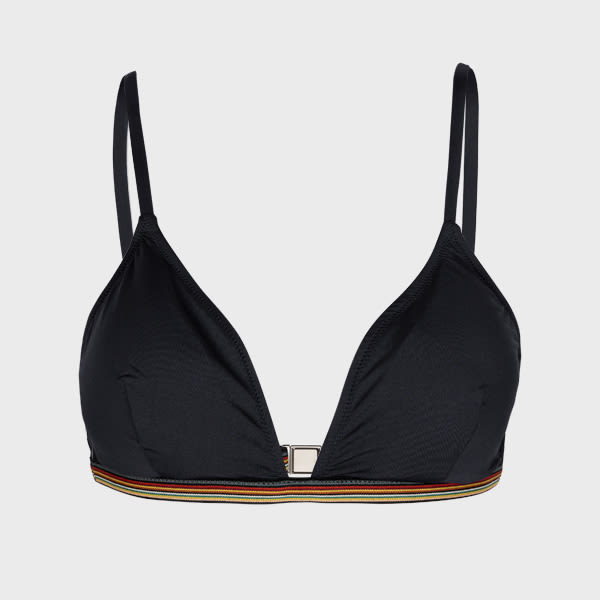 Paul Smith Women's Black 'Signature Stripe' Bikini Top