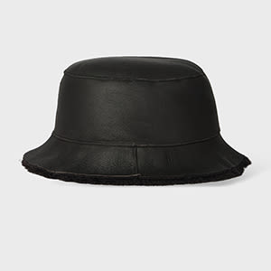 Paul Smith Women's Leather Bucket Hat Brown