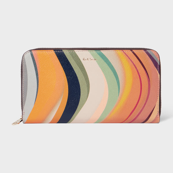 Paul Smith Swirl-pattern Zip-around Wallet In Multi