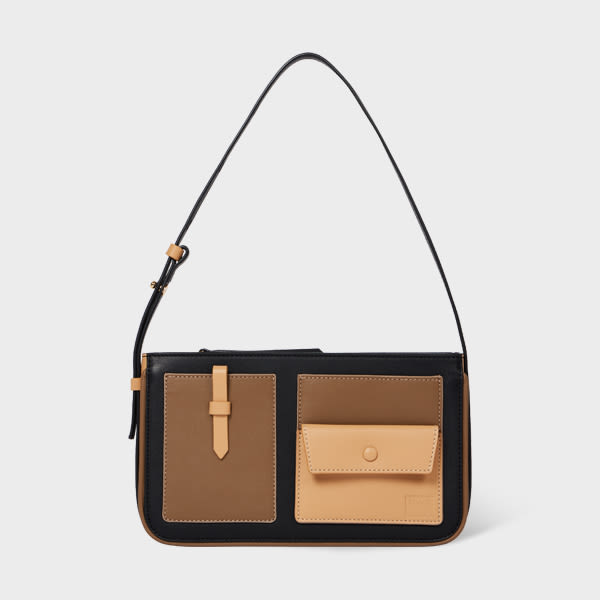 Paul Smith Women's Leather Pocket Pochette Bag Black In Brown