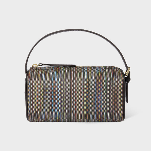 Paul Smith Women's 'signature Stripe' Pochette Canvas Bag Multicolour In Multi