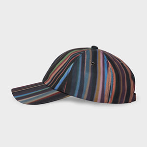 Paul Smith Women's 'midnight Swirl' Baseball Cap Black In Black