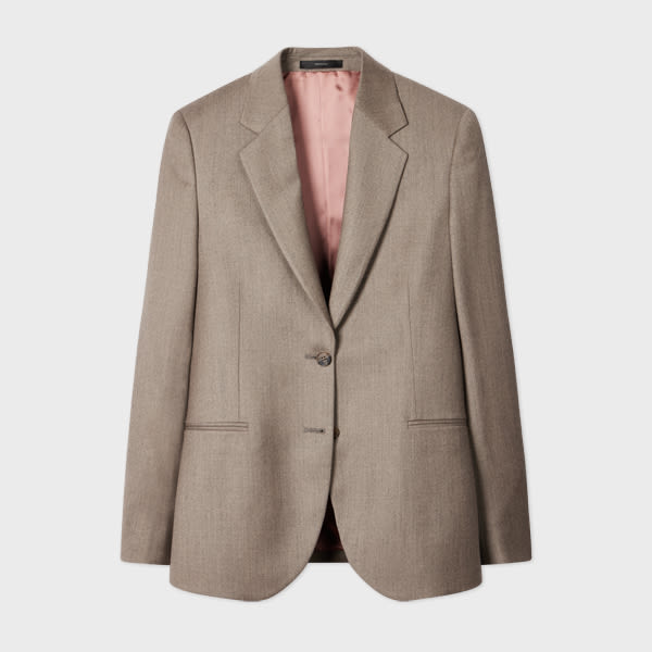 Paul Smith Women's Grey Wool-Cashmere Flannel Blazer