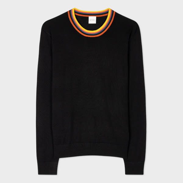 Paul Smith Women's Black 'artist Stripe' Merino Sweater
