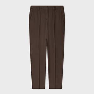 Paul Smith A Suit To Travel In - Women's Brown Slim-fit Wool Trousers In Brown