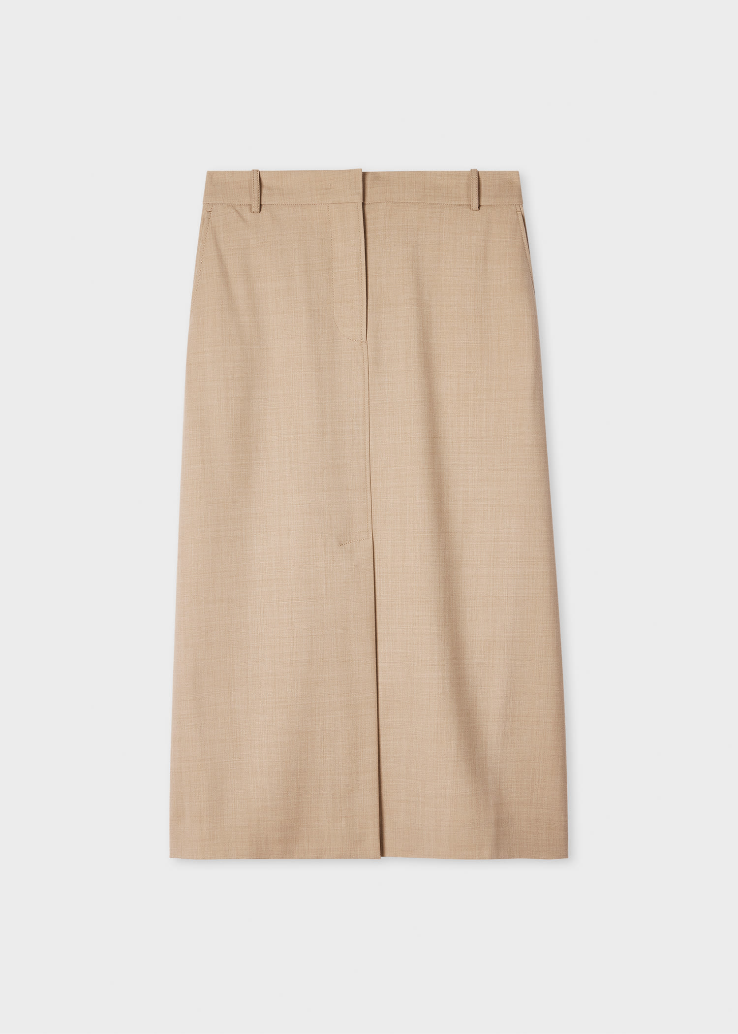 Paul Smith Women's Stone Wool Tailored Skirt Brown