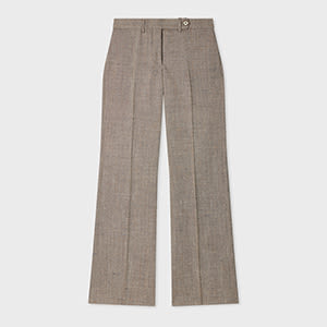 Paul Smith Women's Tweed Wool-blend Bootcut Trousers Brown