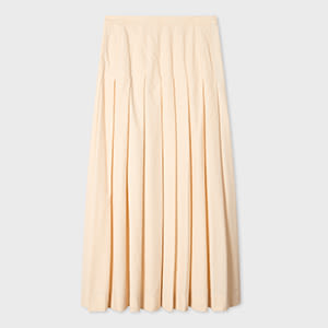 Paul Smith Women's Cream Pleated Cotton-blend Skirt White