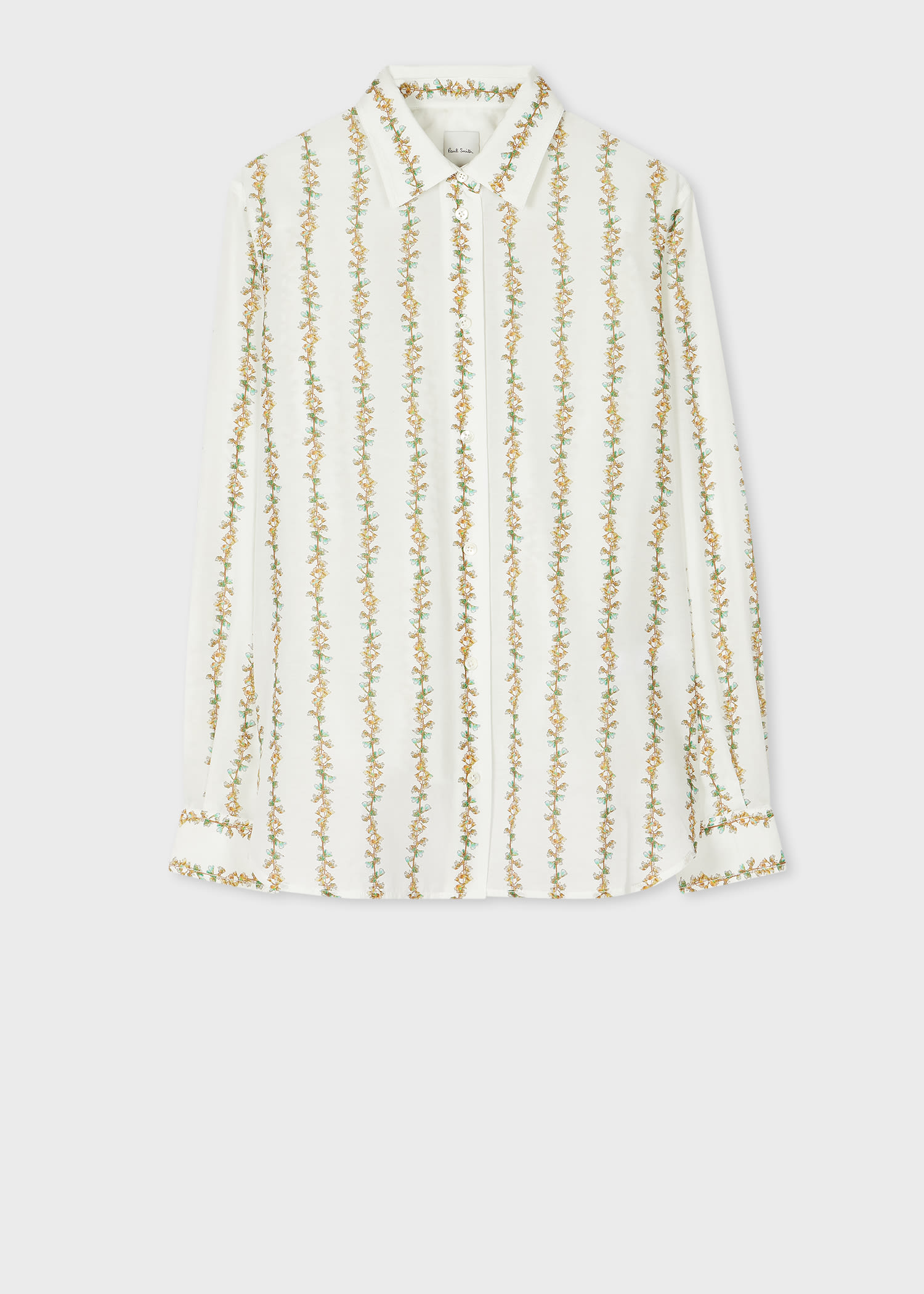 Shop Paul Smith Women's White 'infloressence' Cotton-silk Shirt
