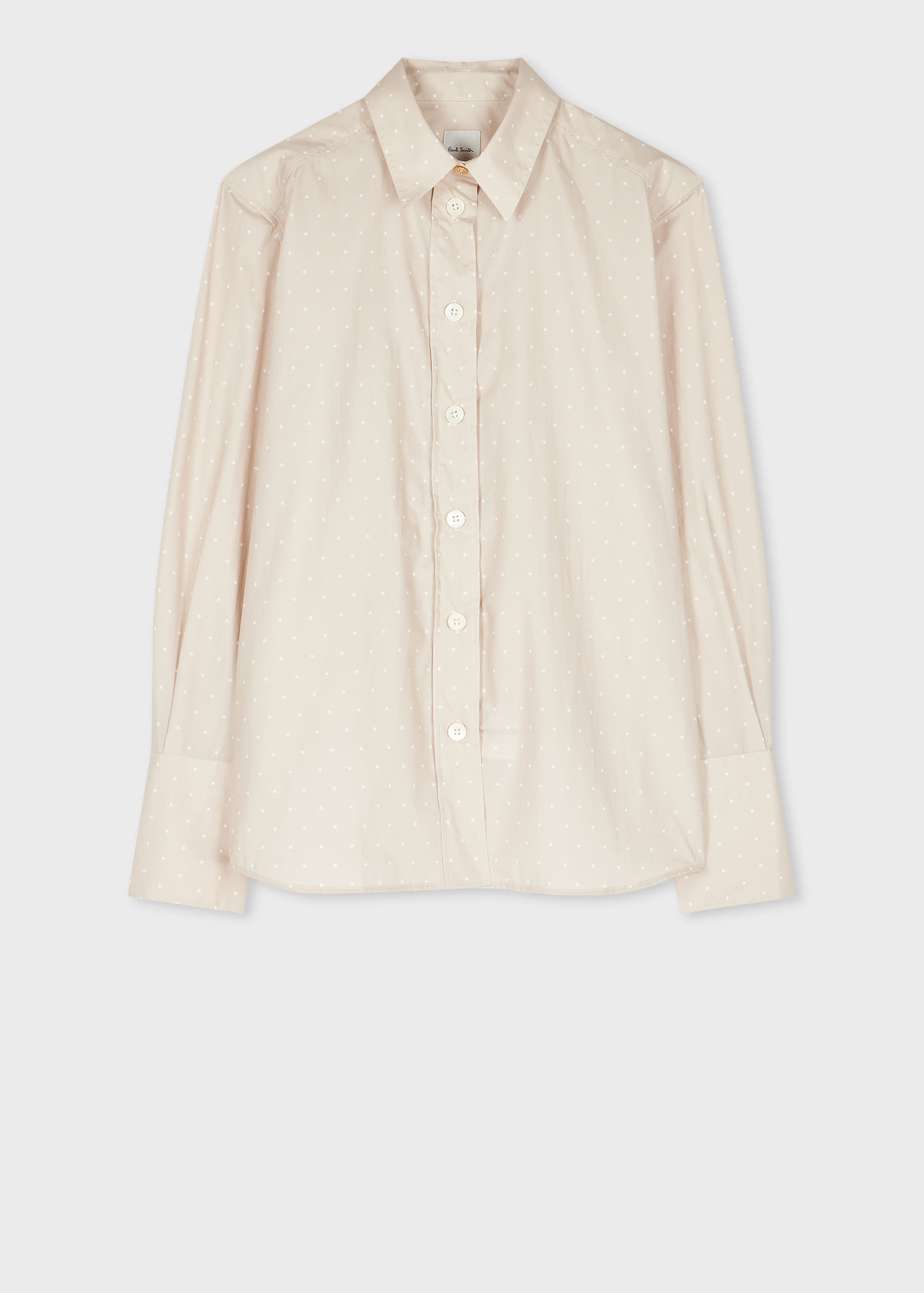 Paul Smith Women's Sand Polka Dot Cotton Poplin Relaxed-Fit Shirt Brown
