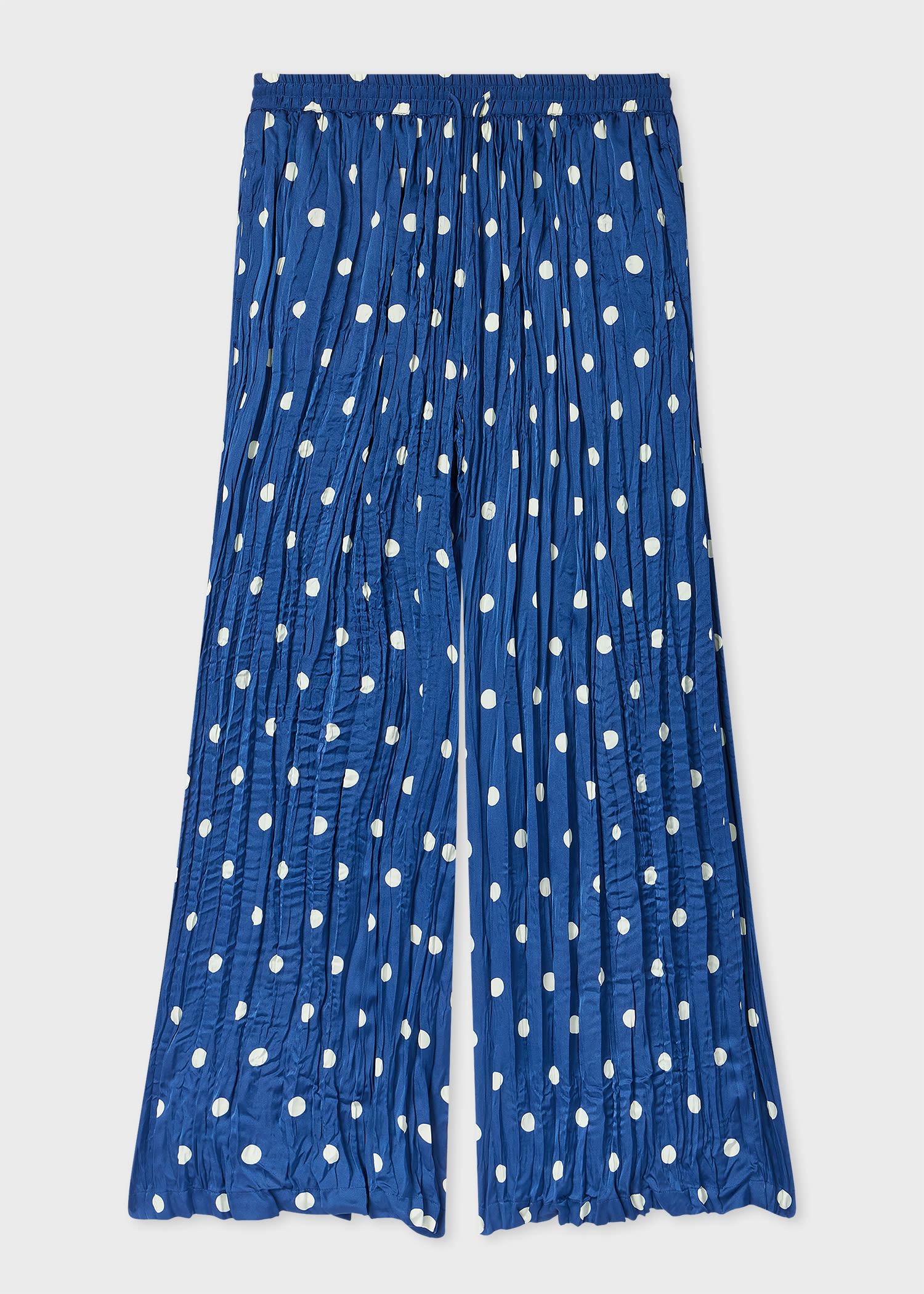 Shop Paul Smith Women's Blue Polka Dot Trousers
