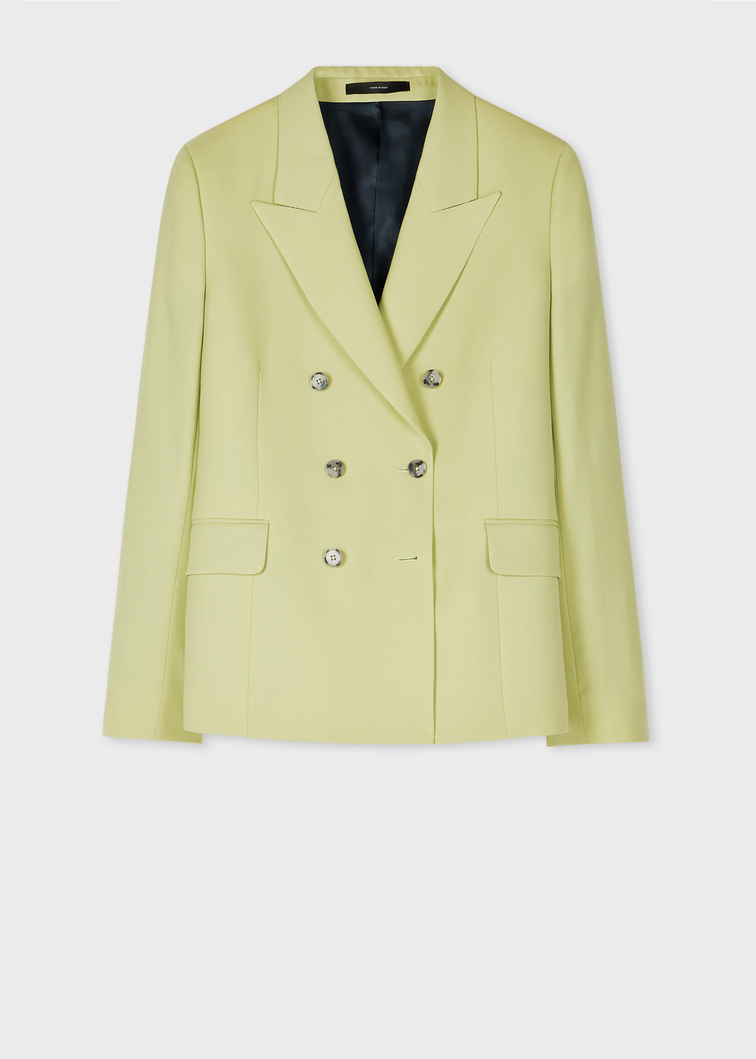 Paul Smith Women's A Suit To Travel In - Pistachio Wool Double Breasted Blazer Green In Green