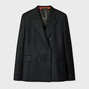 Paul Smith Women's Black Wool-Cashmere Flannel Blazer
