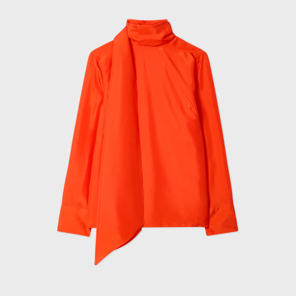 Paul Smith Women's Red Silk Blouse In Orange