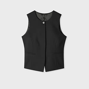 Paul Smith A Suit To Travel In - Women's Black Wool Asymmetric Waistcoat