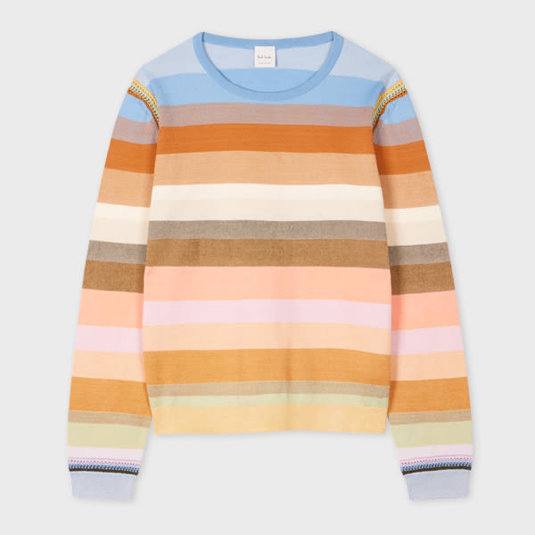 Paul Smith Women's Multi Stripe Cotton Sweater Multicolour