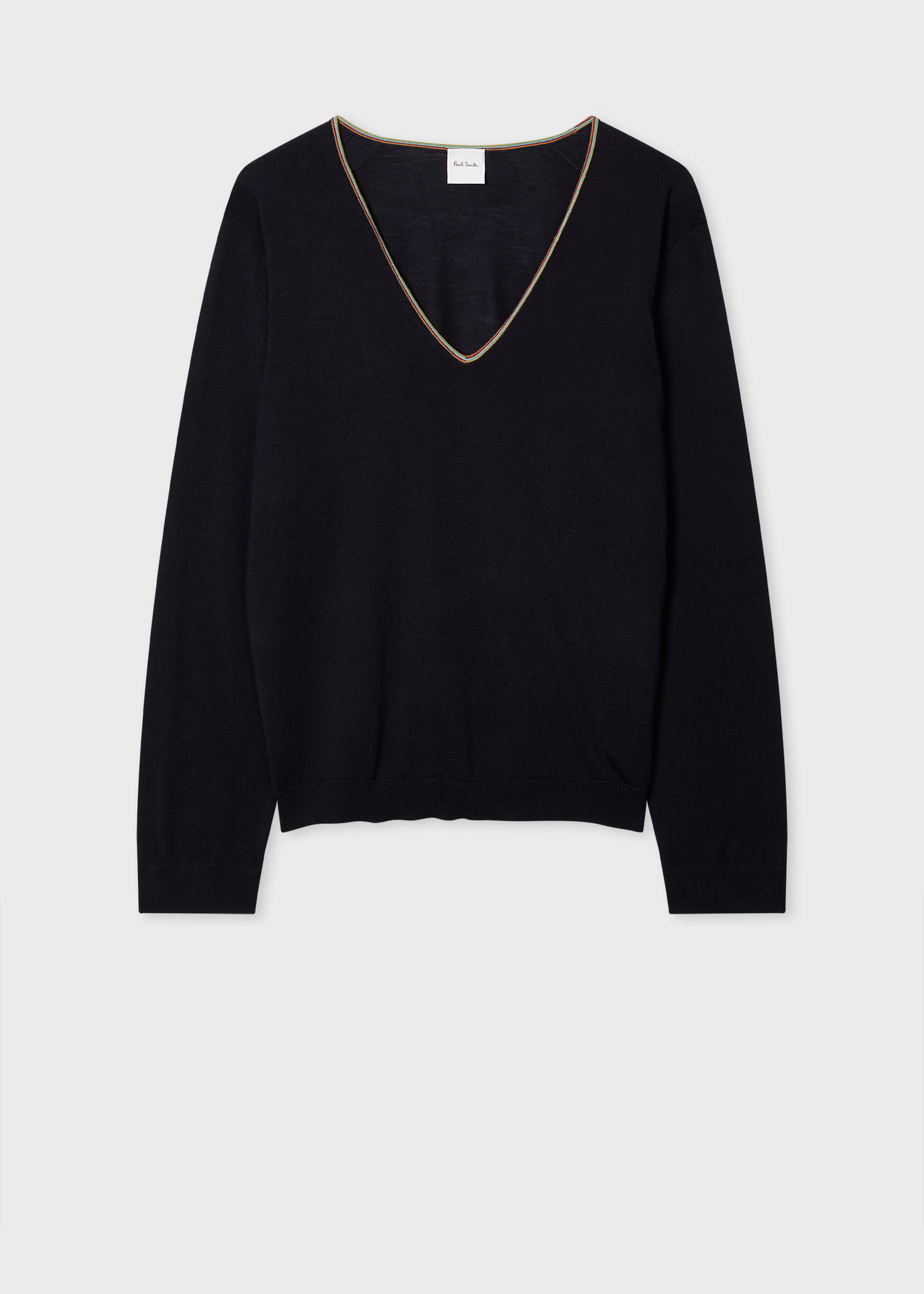 Paul Smith Women's Navy Blue 'Signature Stripe' Merino Wool Sweater