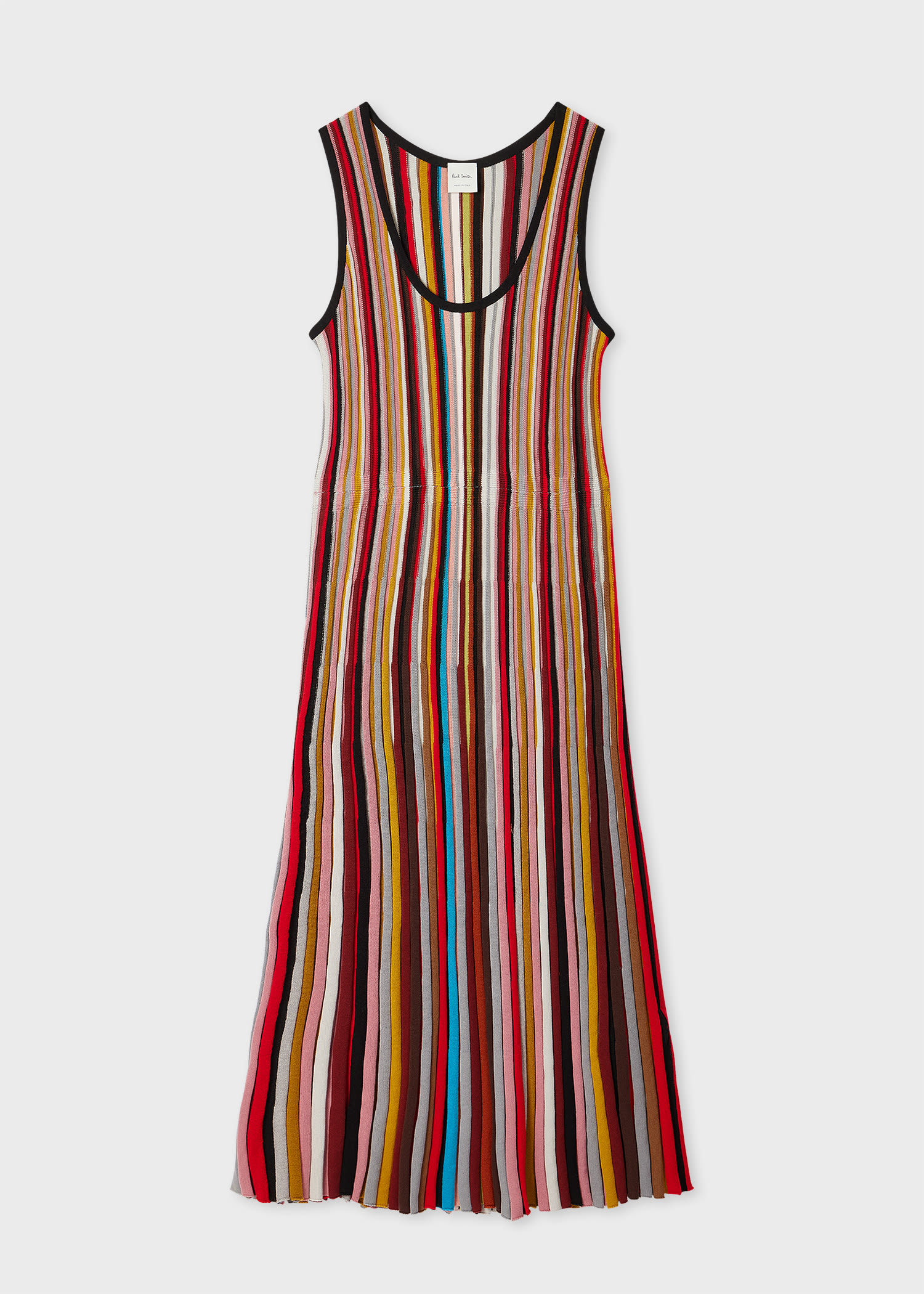 Paul Smith Women's 'Signature Stripe' Sleeveless Knitted Dress Multicolour