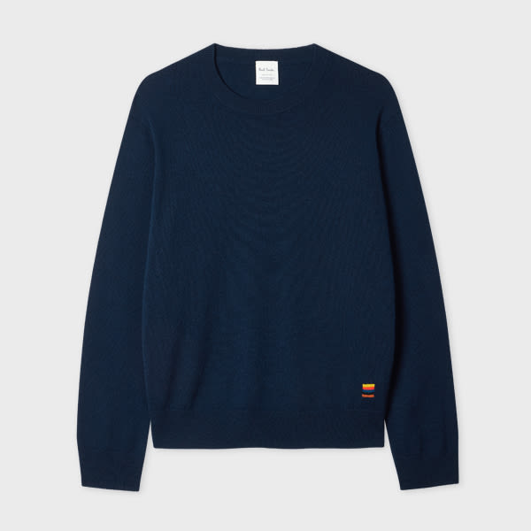 Paul Smith Women's Navy Blue Crew Neck Cashmere Sweater