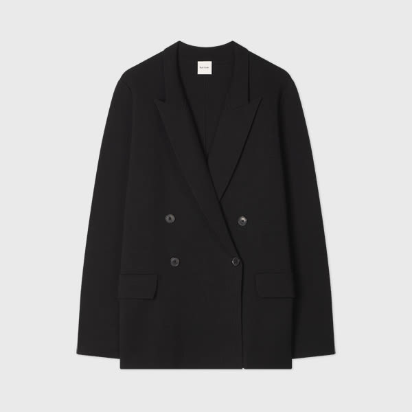 Paul Smith Women's Black Milano Knit Double-breasted Blazer