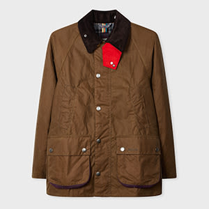 Paul Smith Loves Barbour - Women's Tan Oversized Bedale Wax Jacket Brown