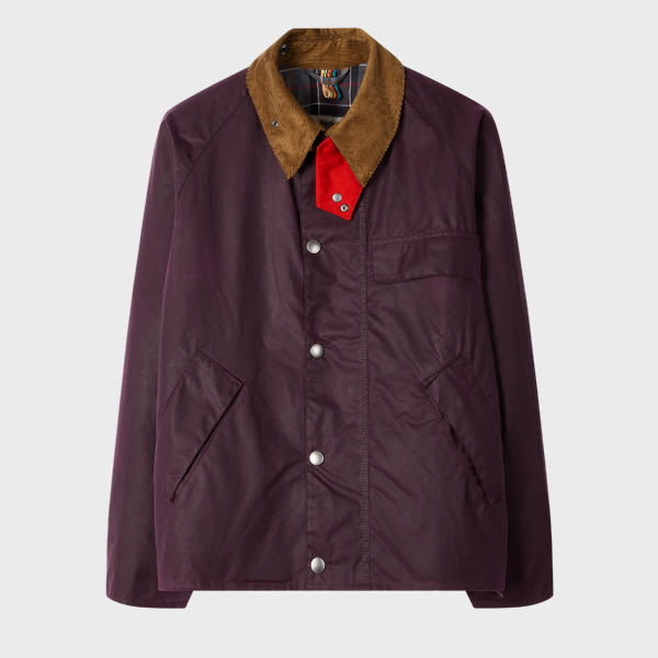 Paul Smith Loves Barbour - Women's Grape Transport Wax Jacket Purple In Purple