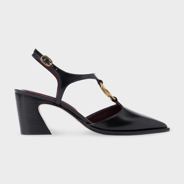 Paul Smith Women's Black Leather 'adelia' Heels In Black