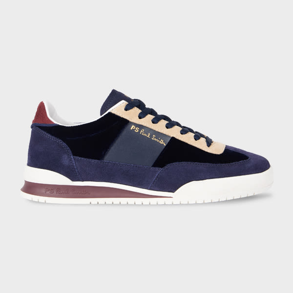 Paul Smith Women's Navy Blue Suede 'dover' Trainers In Blue