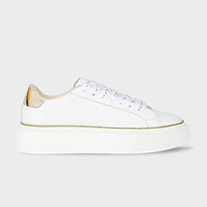 Paul Smith Women's White Leather 'Guppy' Platform Trainers