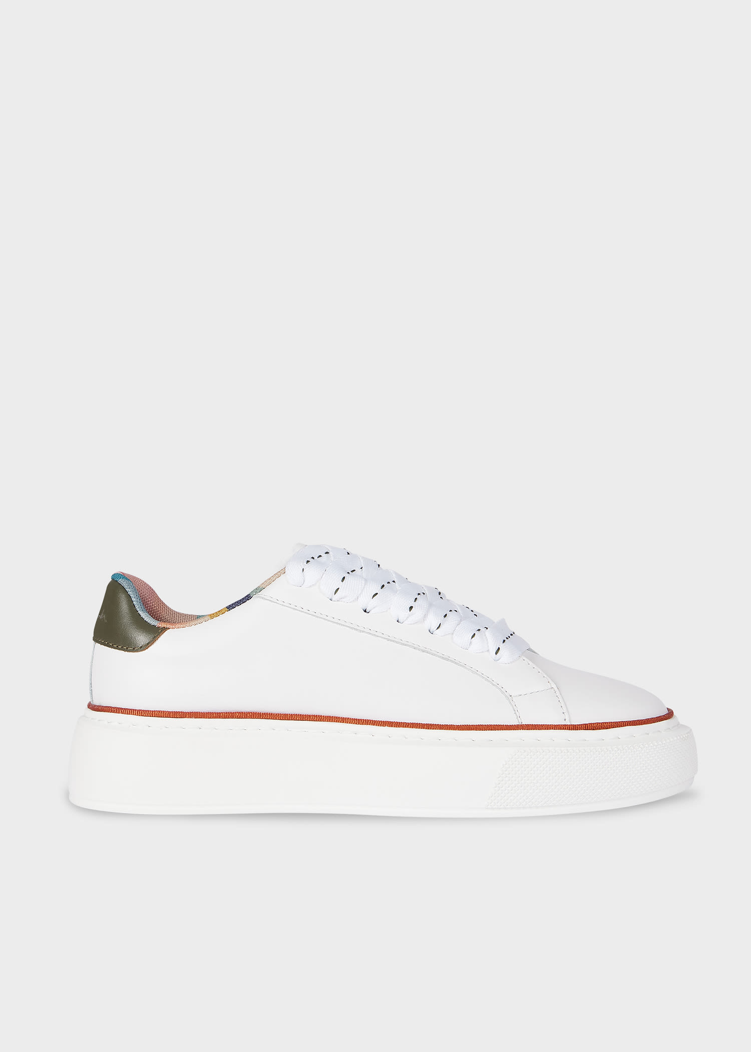 Paul Smith Women's White Leather 'Guppy' Platform Trainers
