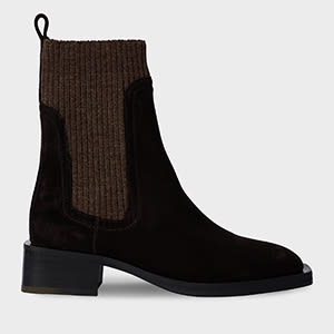 Paul Smith Womens Shoe Matola Dark Brown Suede In Brown