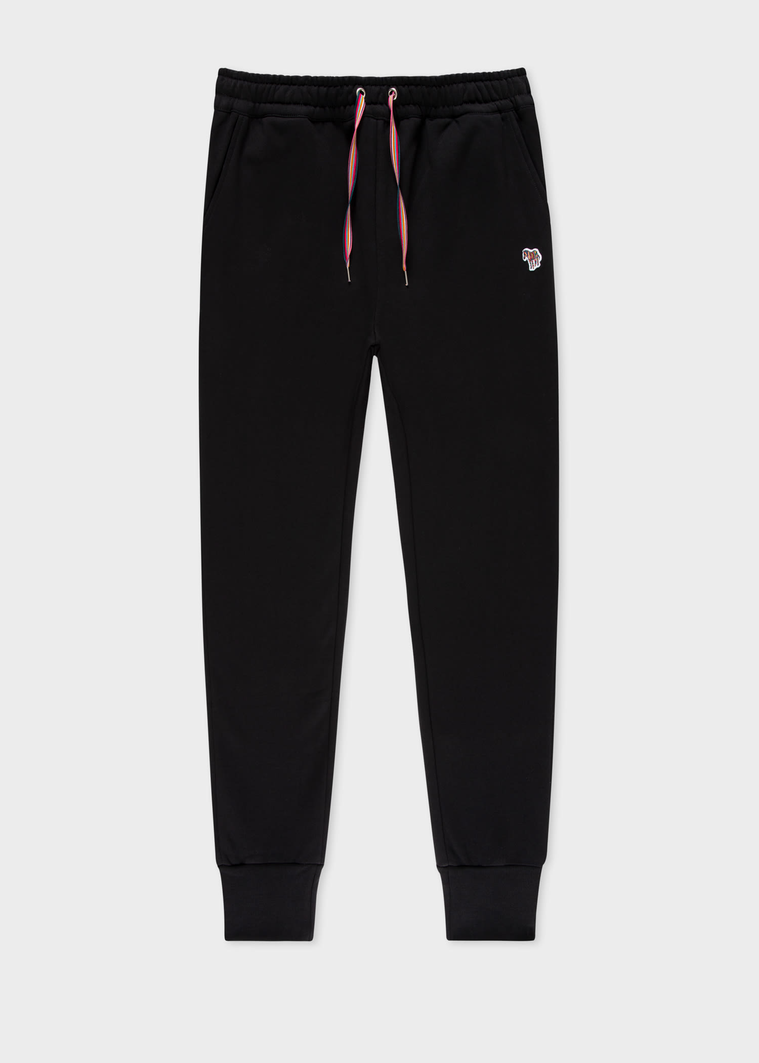 PS Paul Smith Women's Black Lounge Zebra Logo Cotton Sweatpants