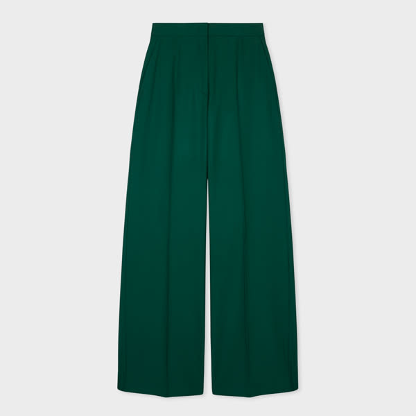 Ps By Paul Smith Womens Trousers Green In Green