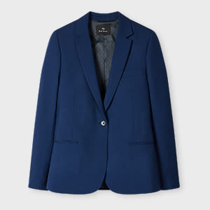 PS Paul Smith Women's Navy Wool Blazer Blue
