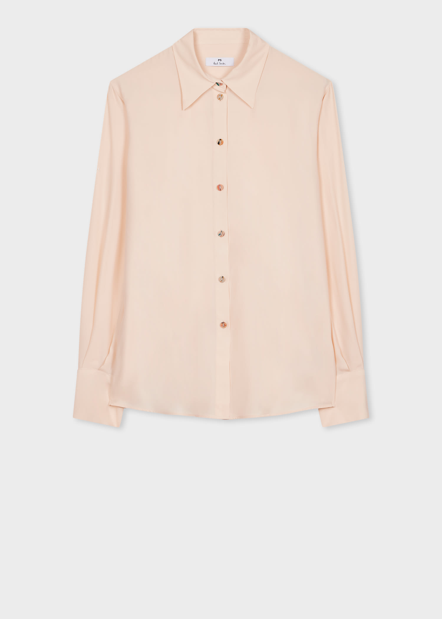 Ps By Paul Smith Women's Cream Silk-blend Blouse White In White