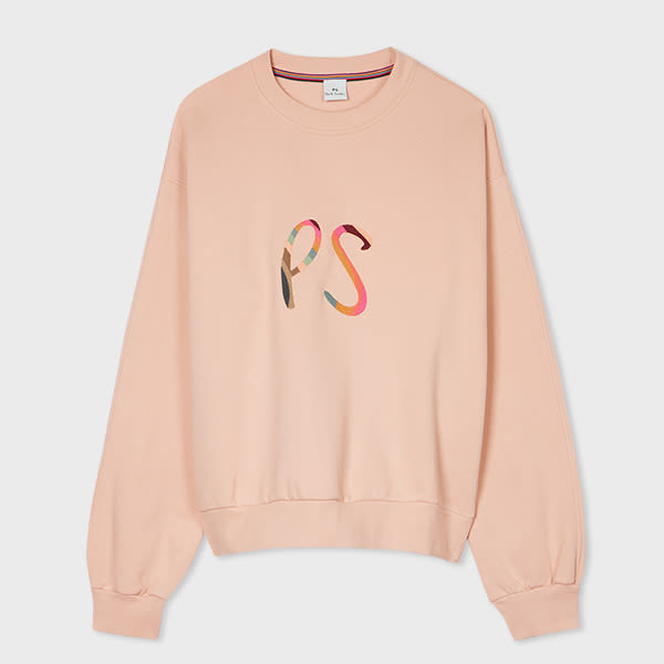PS Paul Smith Women's Pale Camel 'Swirl' Logo Sweatshirt Brown