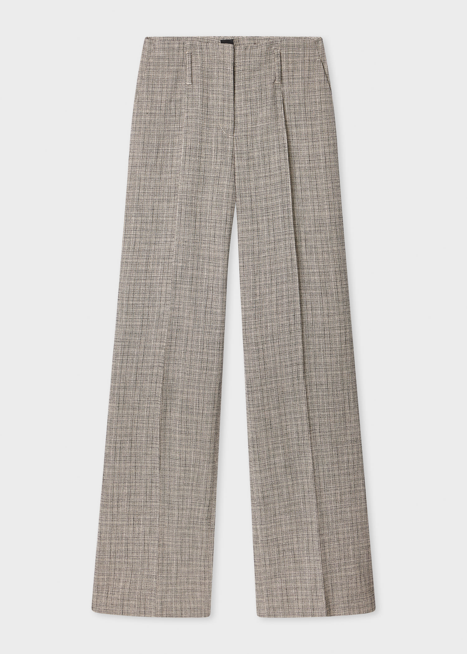 Ps By Paul Smith Women's Grey Textured Check Wide-leg Trousers White