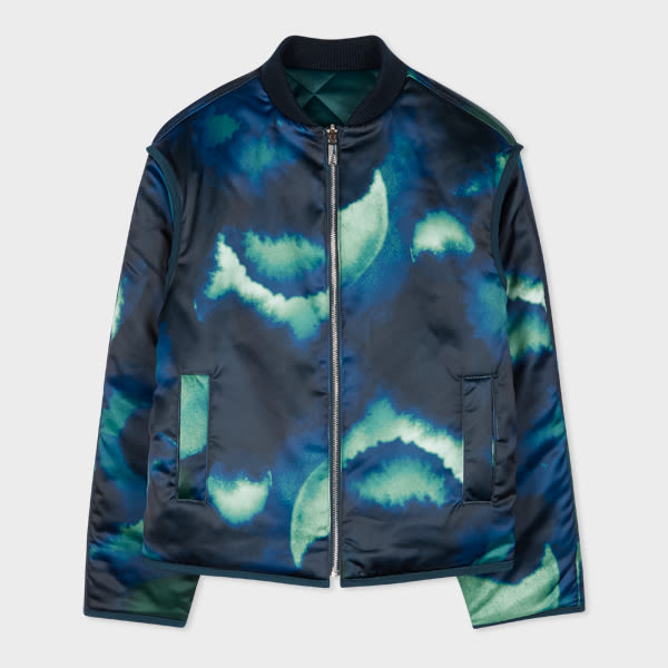 Ps By Paul Smith Women's Peacock Blue 'aurora' Reversible Quilted Jacket In Blue