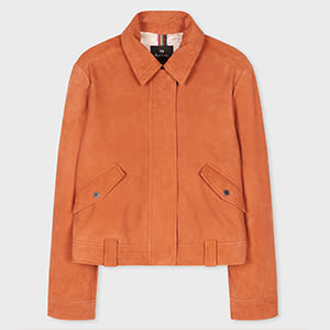 Ps By Paul Smith Women's Terracotta Suede Jacket Orange In Orange