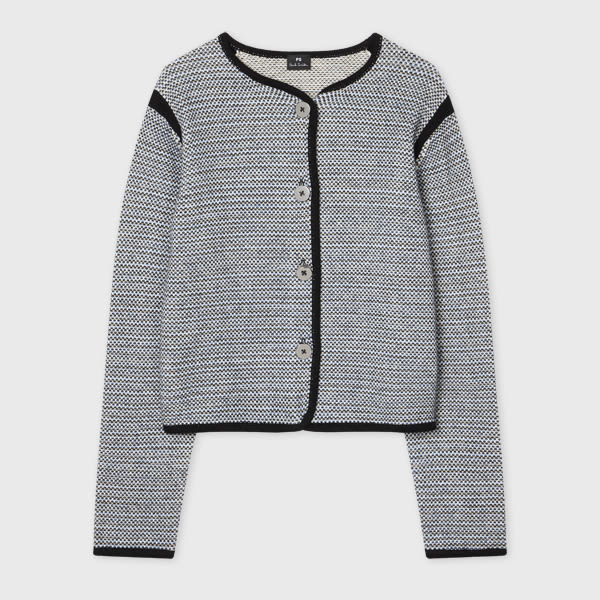 PS Paul Smith Women's Black Knitted Button Jacket