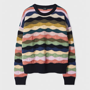 PS Paul Smith Women's Crew Neck 'Swirl' Sweater Multicolour