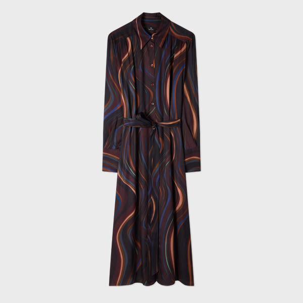 Ps By Paul Smith Women's 'midnight Swirl' Shirt Dress Red