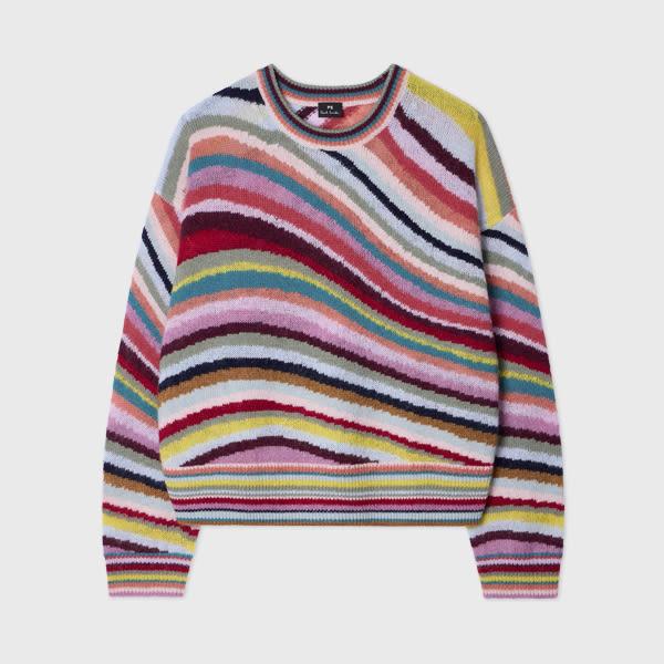 Ps By Paul Smith Women's 'swirl' Wool-mohair Knitted Sweater Multicolour