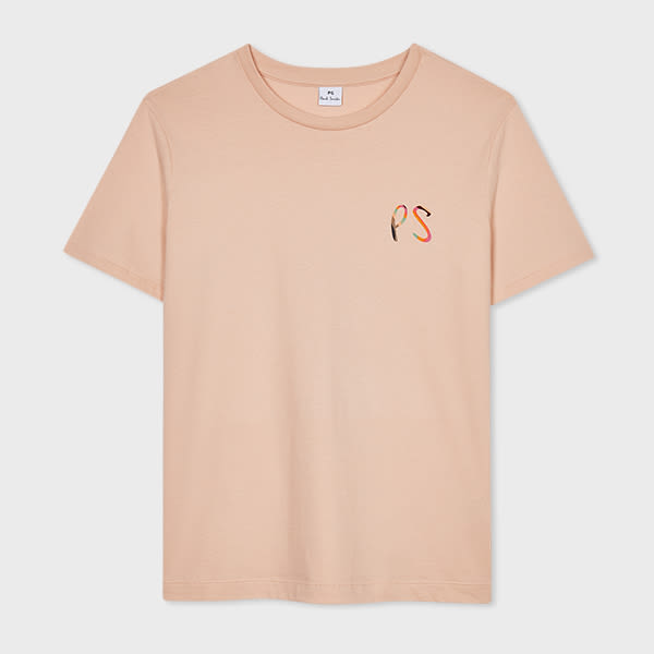 PS Paul Smith Women's Brown 'Swirl' PS Logo T-Shirt